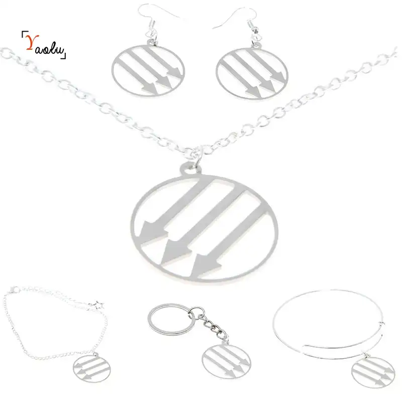 Antifascist Jewelry Set Antisocial Always Antifascist Antifa Stainless Steel Charm Necklace Bangle Kerying Earring Ankle Jewelry Sets Aliexpress