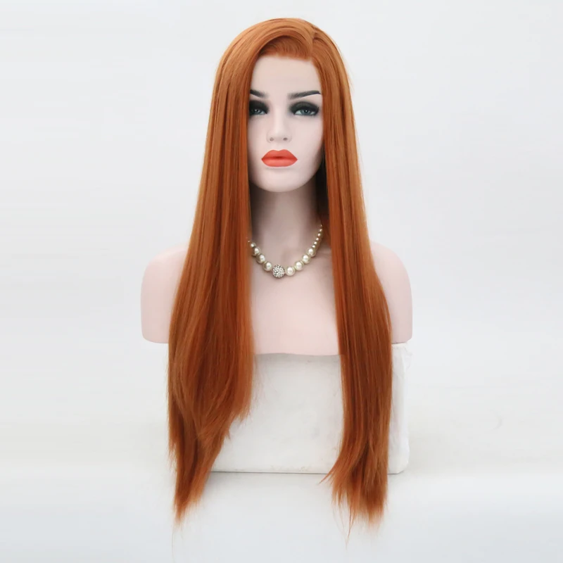 Charisma длинные прямые Термостойкие волосы синтетический парик на кружеве с детскими волосами 180% Плотность 26 дюймов вечерние парики для женщин