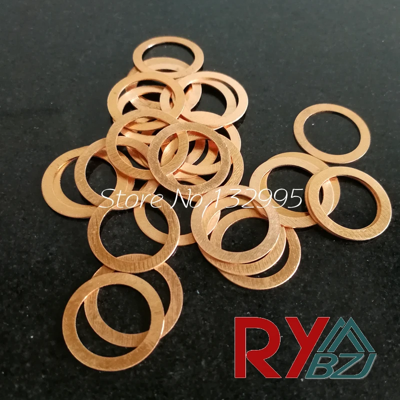 Медная шайба M19 50 шт./лот медная плоская уплотнительная шайба|flat washer|copper washercopper flat