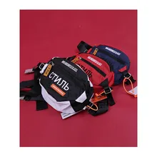 Heron Preston HBX BLUE/RED/BLACK FANNY PACK HP AIRBORNE Collection Heron Preston Logo Patch Waist Packs CTnnb Embroidered Bag the blue heron ranch cookbook