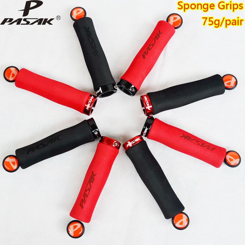 Ultra-light 75g PASAK Cycling Sponge Bicycle Grips for MTB Bicycle Handlebar Anti-skid Grips