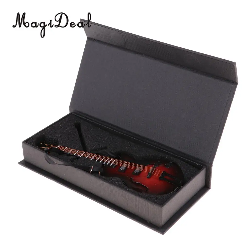 Handmade 1/6 Miniature Coffee Acoustic Guitar with Strap for   Figures /12inch Dolls Accessories Collections