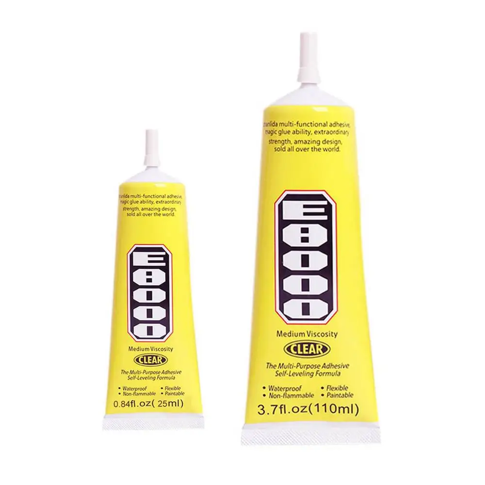 

2pcs 25ML+110ML E8000 multi-purpose no odor waterproof instant adhesive repair industrial grade transparent glue #4M28