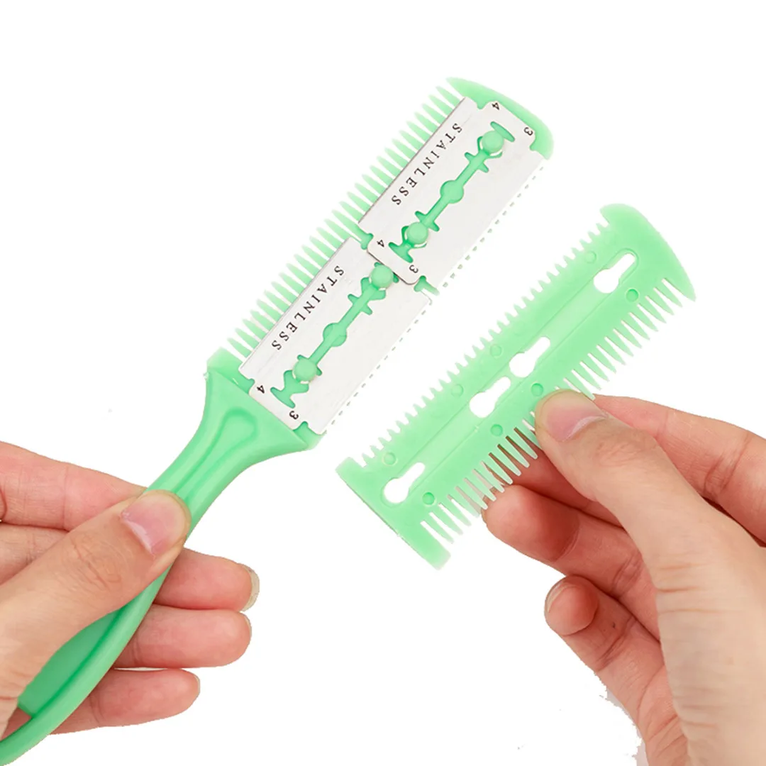 Mayitr Double Sides Hair Razor Comb Cutter Cutting Thinning Shaper Haircut Grooming Men Women Hair Trimmer Styling Combs