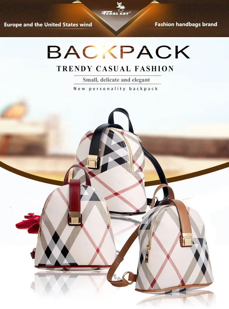 FERAL CAT Womens Backpacks Leisure Shoulder Bag Backpack Ladies38