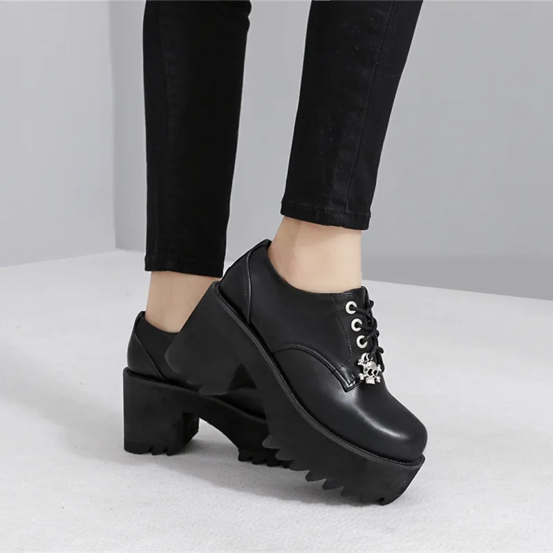 Botas Mujer Zapatos Harajuku Rock Japoneses Punk Plataforma De Negro Calzado q8aBYwH