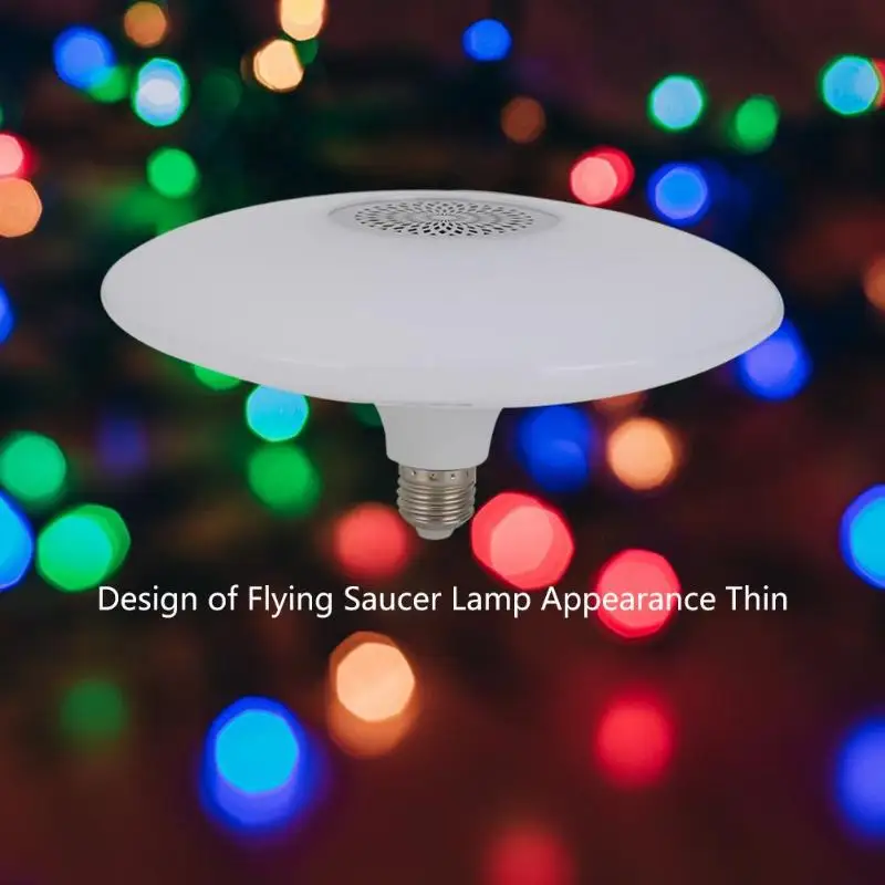 30W RGB Bluetooth Music Light Bulb Ceiling Lamp RC Colorful Home Decor Lamp