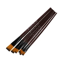 Идеальная упаковка из 6 художественных коричневых нейлоновые кисти для рисования для акрила
