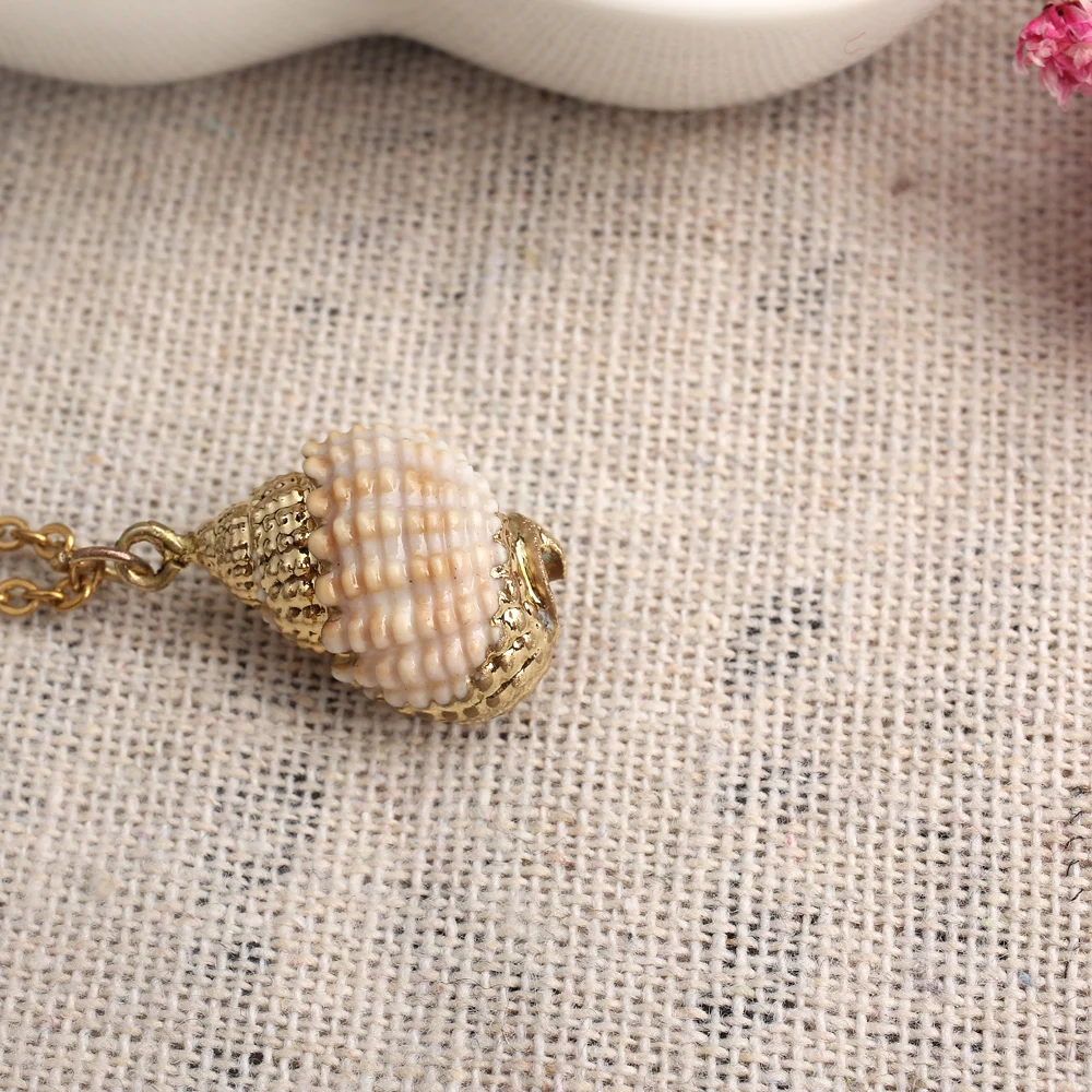 FINE4U N190 летние пляжные ювелирные изделия миниатюрное Natural Sea Shell Кулон ракушка