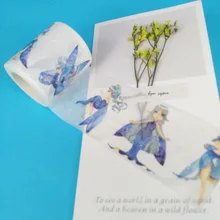 

1 pcs/set Blithe Spirit Decorative Washi Stickers Scrapbooking Stick Label Diary Stationery Album Stickers