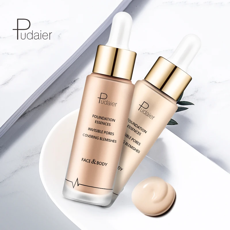 

Pudaier Liquid Foundation Makeup 6 Color Moisturizer Concealer Cream Face Base Make Up Long Lasting Brighten Contour Primer