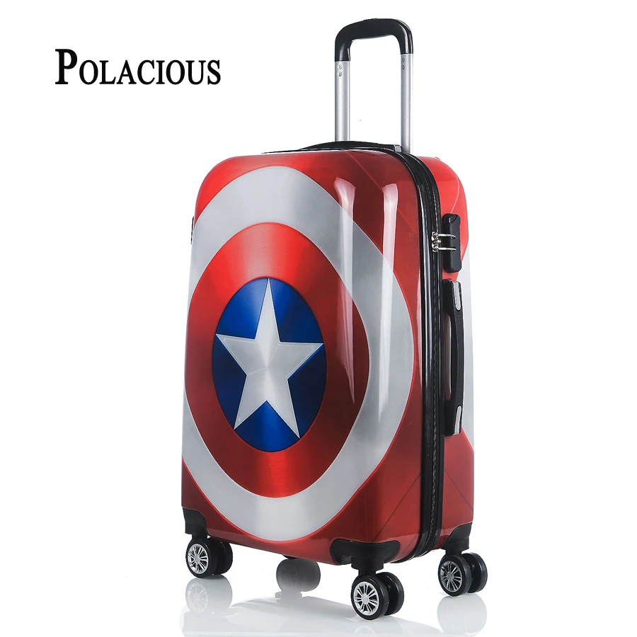 2016 new High quality Captain America suitcase luggage/men&women Marvel