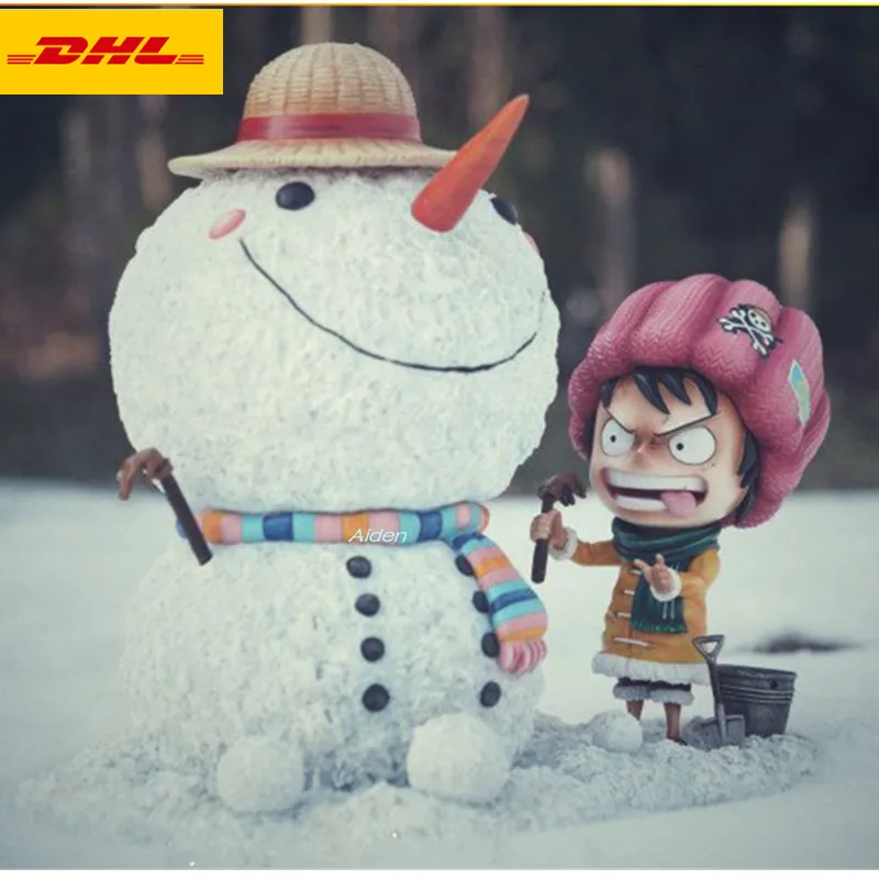 1" ONE PIECE статуя соломенная шляпа Пираты бюст Монки Д. луффи Снеговик сцены анимационная фигурка GK Toy BOX 25 см B616