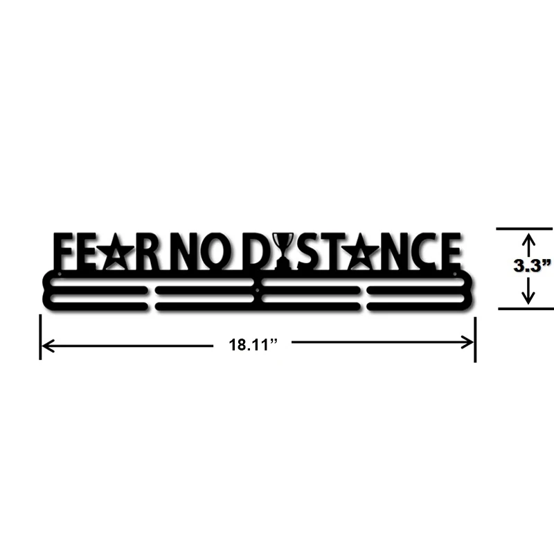 Fear No Distance медаль Вешалка вдохновляющая держатель для спортивных медалей 32 +