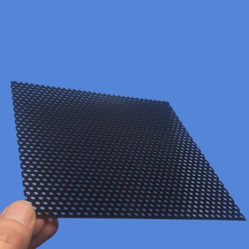 

160x160mm Car Audio Tweeter Speaker Conversion Net Cover Decorative Circle Square Metal Mesh Grille Protection #Black