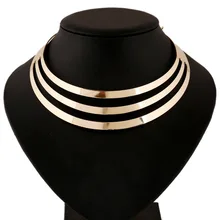 Новое Стильное модное женское многослойное ожерелье в стиле панк с подвеской для вечерние золотое ожерелье с цепочкой роскошное колье-ошейник