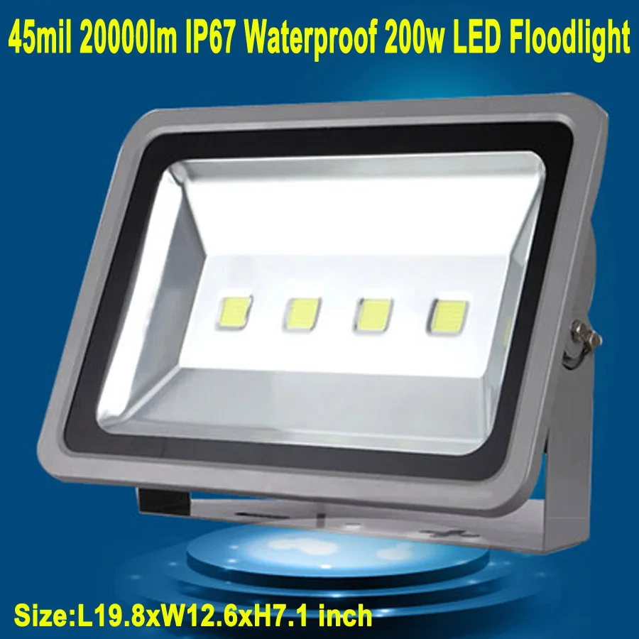 

free shipping ip67 waterproof 100-240V Red blue green 200w FloodLight LED Flood lighting Warm/Cool White Outdoor 2pcs/lot