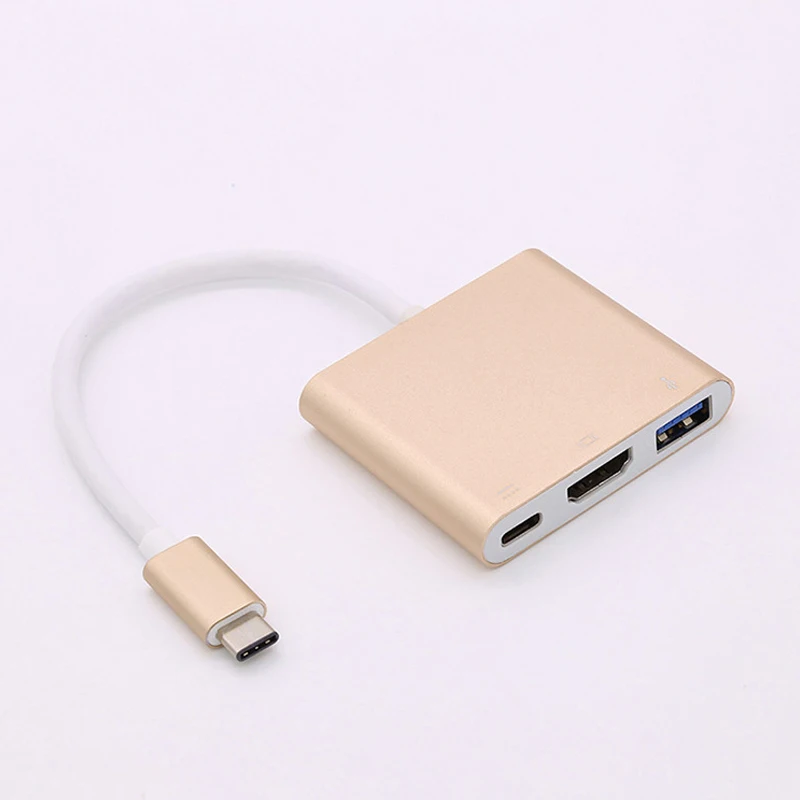 Высокое качество USB 3,1 type C к HDMI USB 3,0 концентратор USB-C многопортовый адаптер донгл док-кабель для Macbook Pro