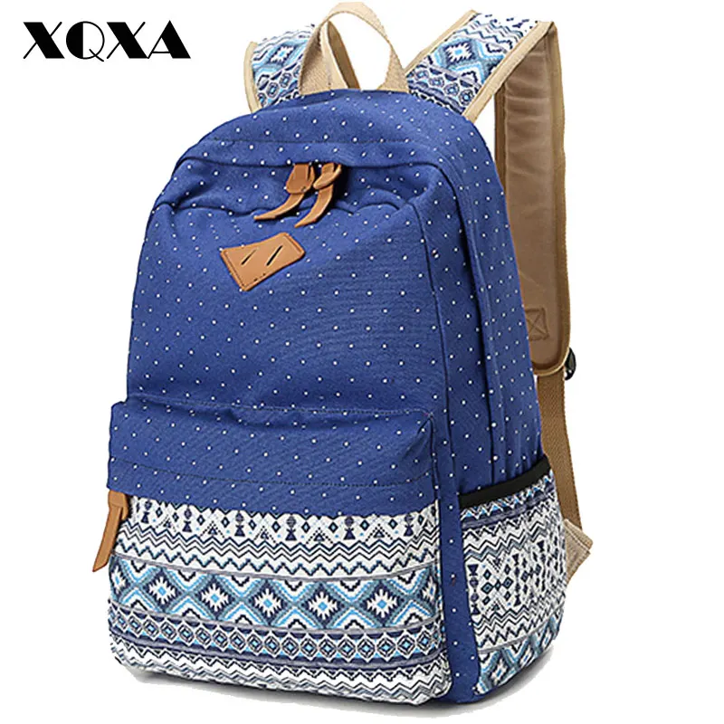 Ethnic Women Backpack for School Teenagers Girls Vintage Stylish School Bag Ladies Backpack Female Purple Back Pack High Quality