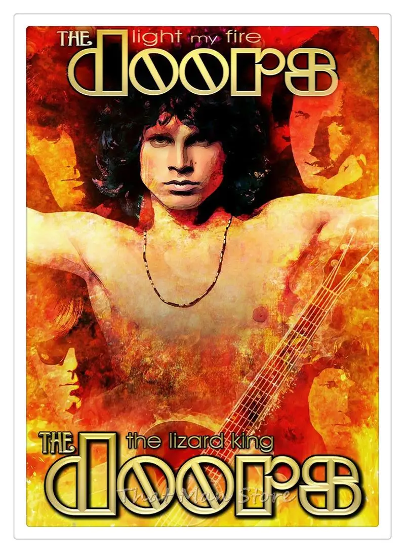 The Doors Jim Morrison винтажная Ретро рок группа музыкальная гитара белый крафт бумага