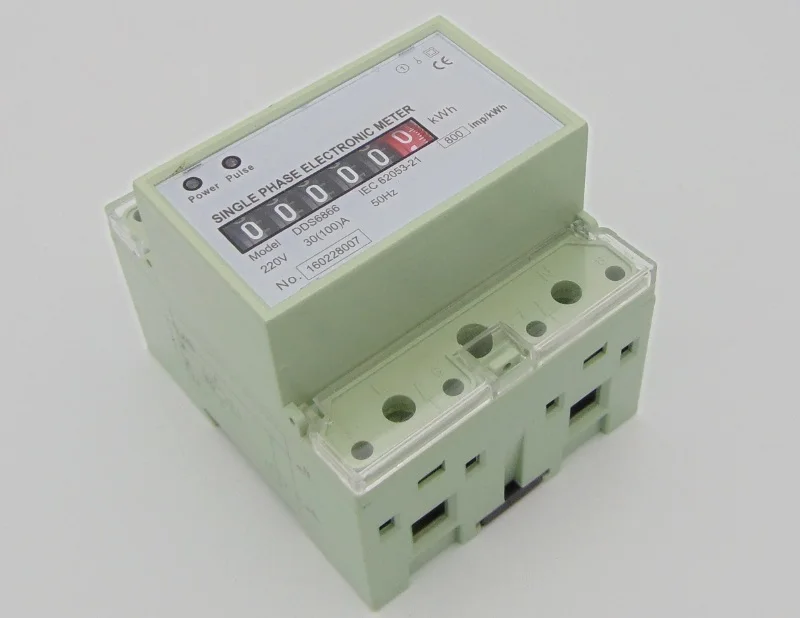 220V 30 (100) A 50HZ однофазный din рейку киловатт час кВт · ч метр|meter box|phase coolermeter calibration |
