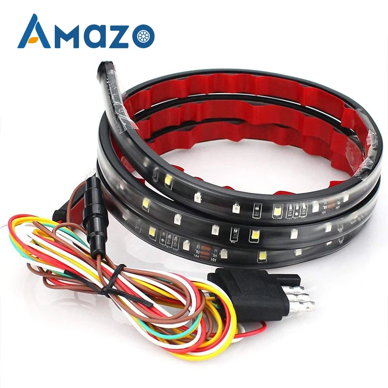 

48 Inch Truck Tailgate Car Signal Lamp Bar LED Brake Revserve Turn Light For Chevrolet Dodge GMC Ram 2 Color Light 72 LED Lamp