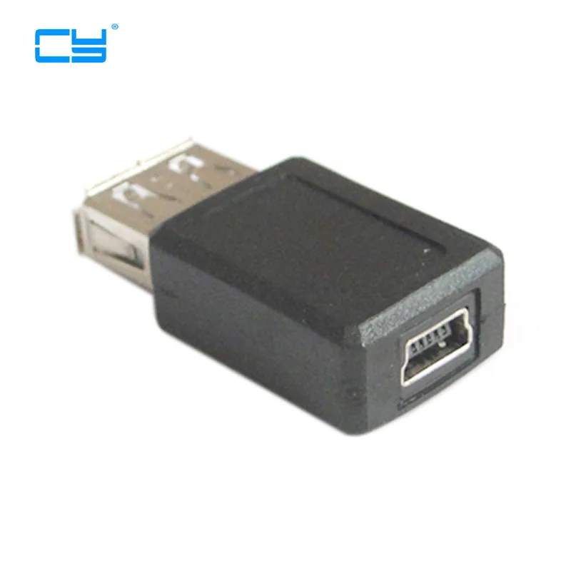 2 шт. черный USB 0 Тип A Женский к Мини B адаптер переходник мини 5P usb для Компьютера OTG