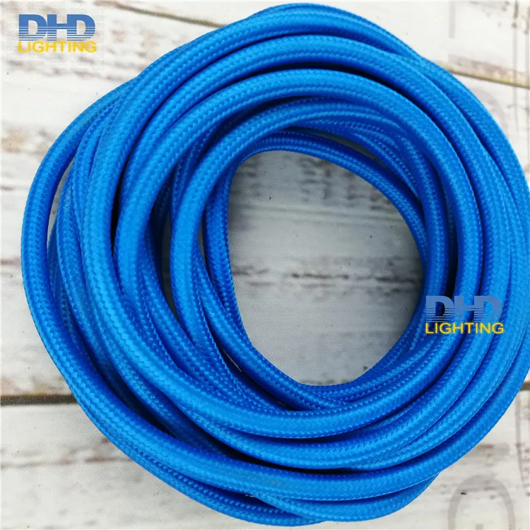 12 м/лот небесно-голубой цвет текстильный кабель тканевый провод винтажный шнур питания винтажный осветительный кабель для принадлежностей шнур