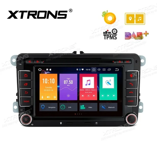 Discount 7" Android 8.0 Car DVD Multimedia Navigation GPS Radio for VW Vento T5 Transporter Multivan Tiguan Touran Sharan Magotan Golf 1