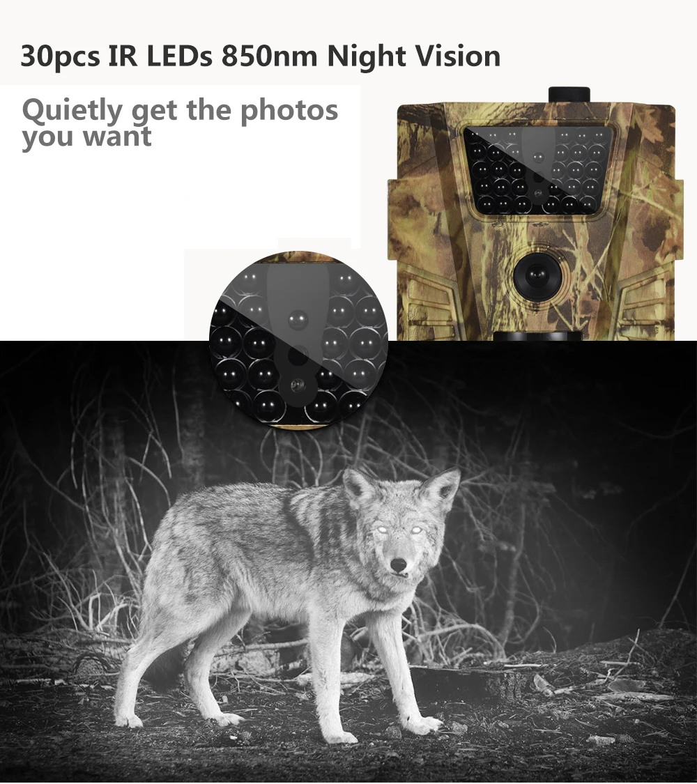 HT-001B Trail camera 850nm Infared светодиоды ночного видения охотничья камера наблюдения животное Скаут suntek дикие ловушки для фотоаппаратов