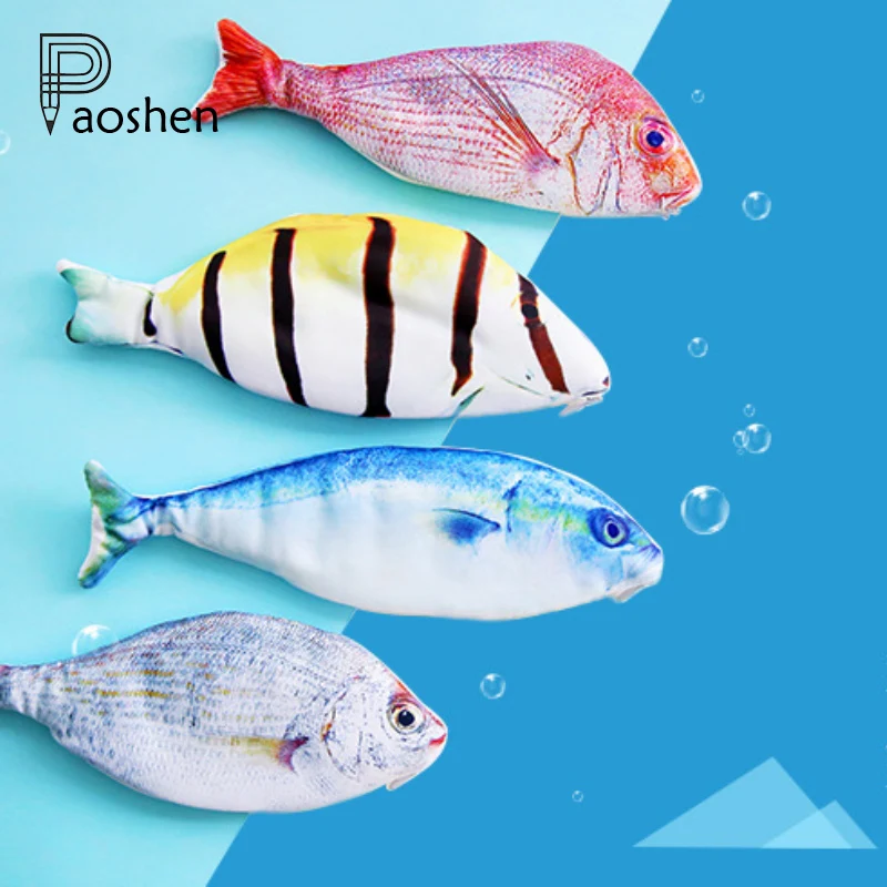 

Creative Fish Shape Simulation Pencil Cases Spoof Pencil Box Funny Cute Pen Bag for Student Girl Boy School Supplies Stationery