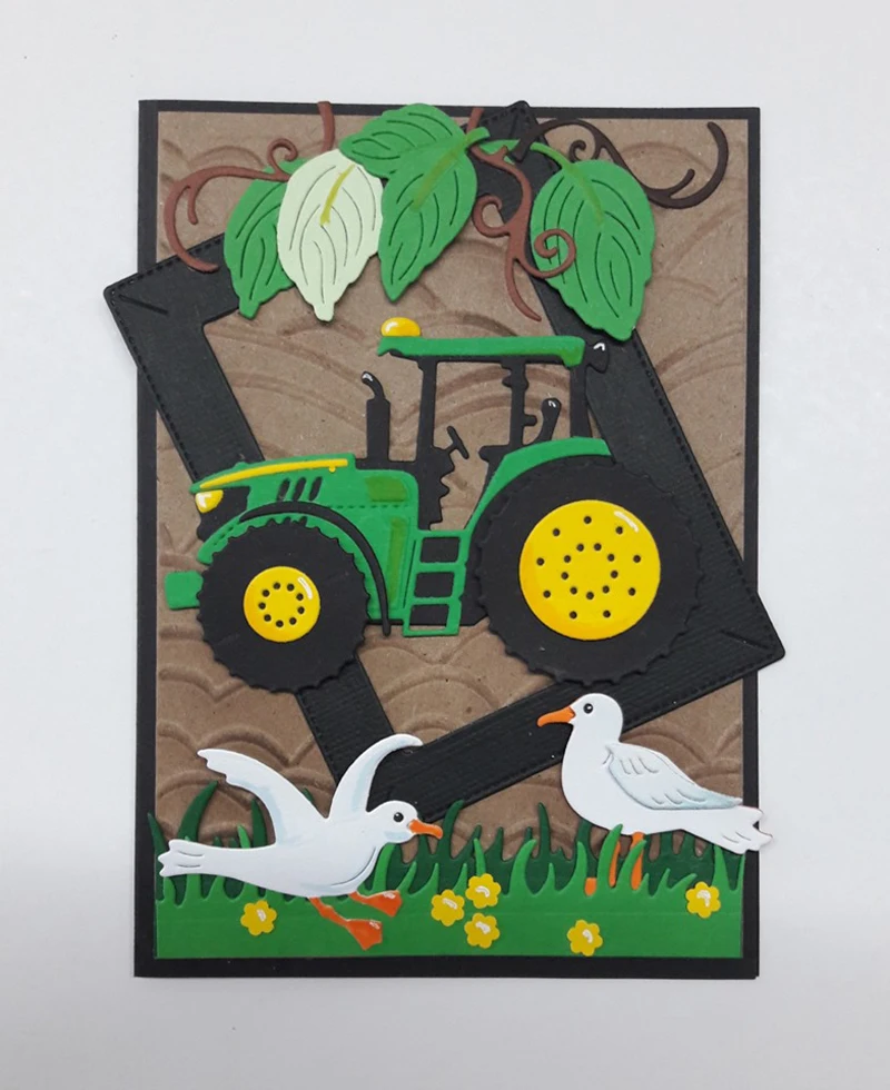 Tractor NEW Metal Cutting Dies Scrapbooking for Card Making Photo Album DIY Embossing Cuts Lucky Goddess Craft