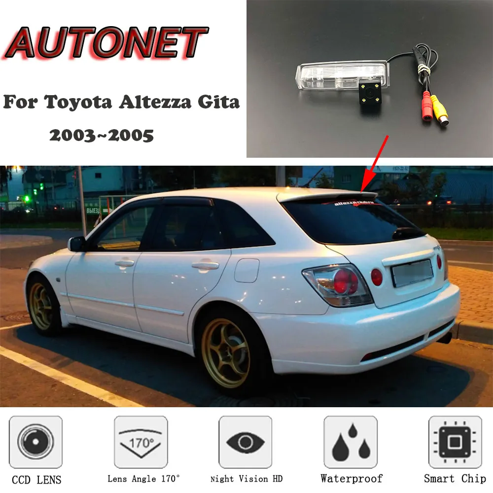 AUTONET HD камера заднего вида ночного видения для Toyota Altezza Gita 2003~ 2005 CCD/камера номерного знака