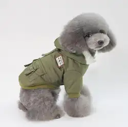 Зимняя теплая маленькая собачья одежда для Чихуахуа мягкая меховая капюшон щенок куртка одежда для чихуахуа маленький большой
