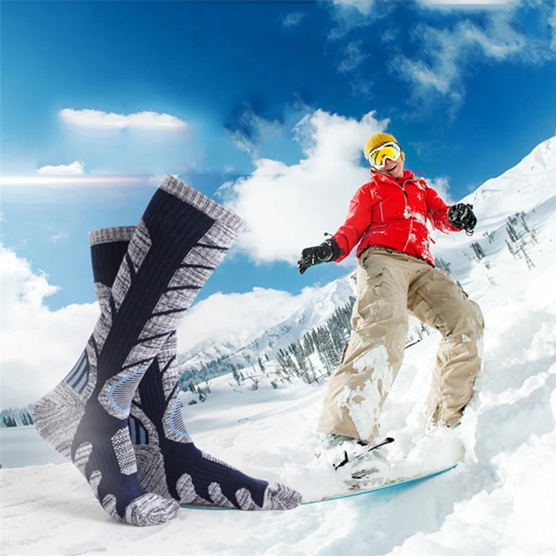 Мужские лыжные носки, плотные носки для занятий спортом на открытом воздухе, теплые Компрессионные носки для пеших прогулок, гольфы для спортзала атлетики, лыжная одежда, 5 пара/лот