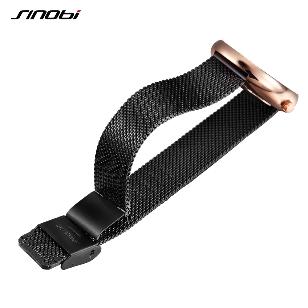 

SINOBI Brand Top Luxury Ultrathin Women Watches Casual Quartz Wristwatches Milan Fashion Max Comfortable Stainless Steel Relojes