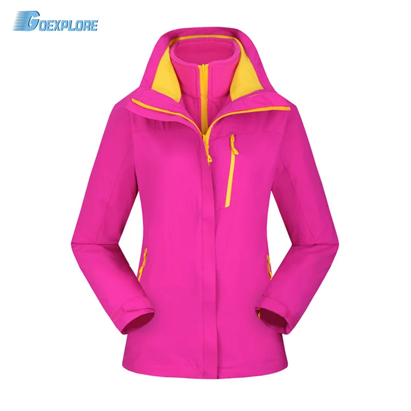 

Goexplore Winter Jacket female thicke Double Layer windproof warm Jacket Climbing hiking outdoor ski waterproof jacket for women