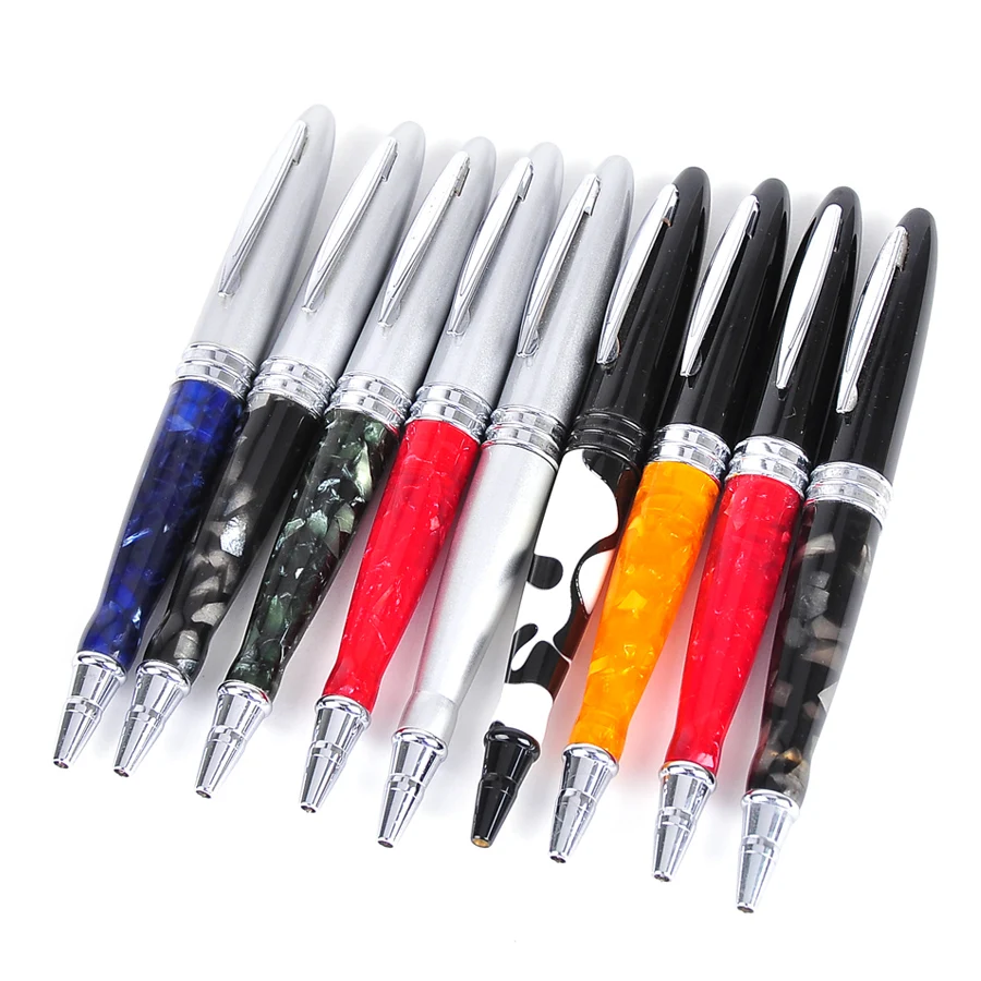 1PC/LOT Duke Silver Clip Ballpoint Pen High Quality Medium Refill Black