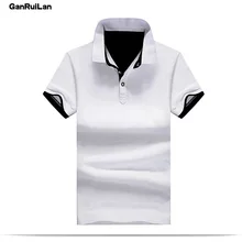 Новинка мужская одежда новая мужская рубашка поло мужская деловая и повседневная однотонная Мужское поло рубашка с коротким рукавом дышащая футболка-поло B0255
