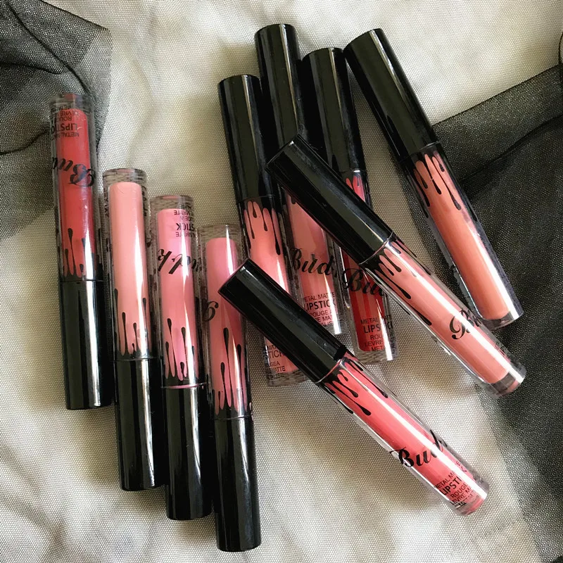 

18 colors/sets BUD K Hot Sale Matte Velvet Lip gloss Liquid Lipstick Moisturizer Long Lasting Lip Makeup Beauty