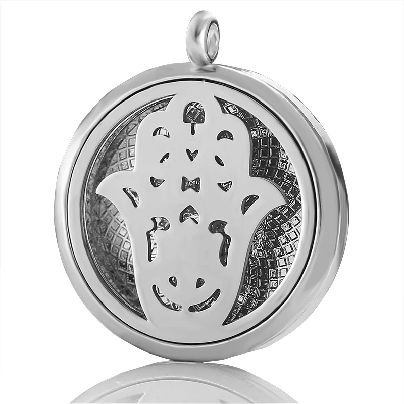

MODKISR New Listing High Quality 35mm Exquisite Perfume Freshener Diffuser Magnet Stainless Wild Chinese Cabbage Necklace Jewelr