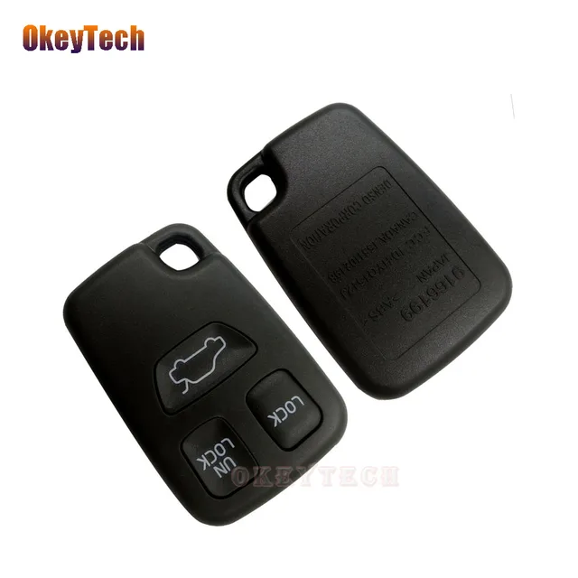 okeytech 3 button remote car key shell keyless entry key caseokeytech 3 button remote car key shell keyless entry key case replacement fob auto key cover for volvo s70 v70 c70 s40 v40 98 05