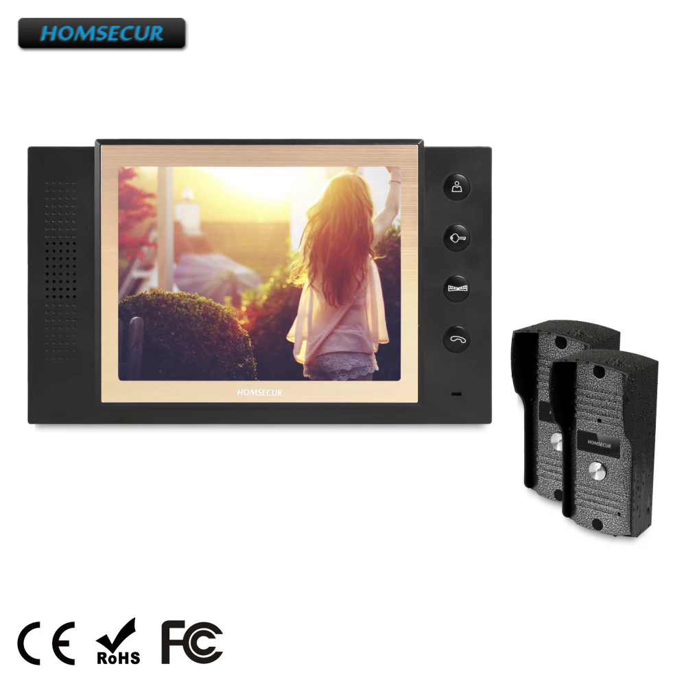 

HOMSECUR 8" Wired Video Door Entry Phone Call System with IR Night Vision TC031 + TM801-B