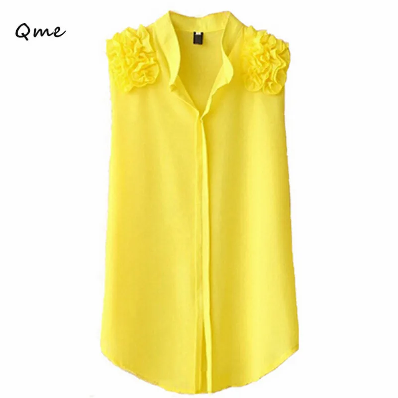 Casual Blusas plus size women sleeveless blouse cheap