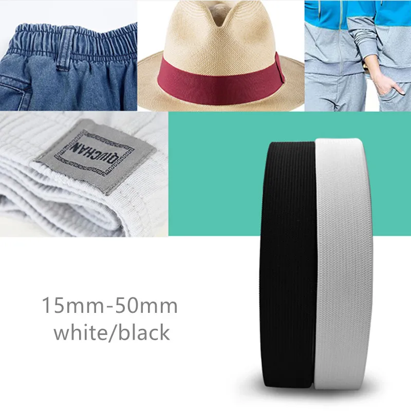 

1meter Flat Elastic Band Sewing Clothing Accessories Nylon Webbing Garment Sewing Accessories Width 2cm 4cm 6cm