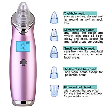 

Beauty Apparatus For Microdermabrasion and Extracting Acne and Fat Electric Suction Black Instrument Cleansing Instrument
