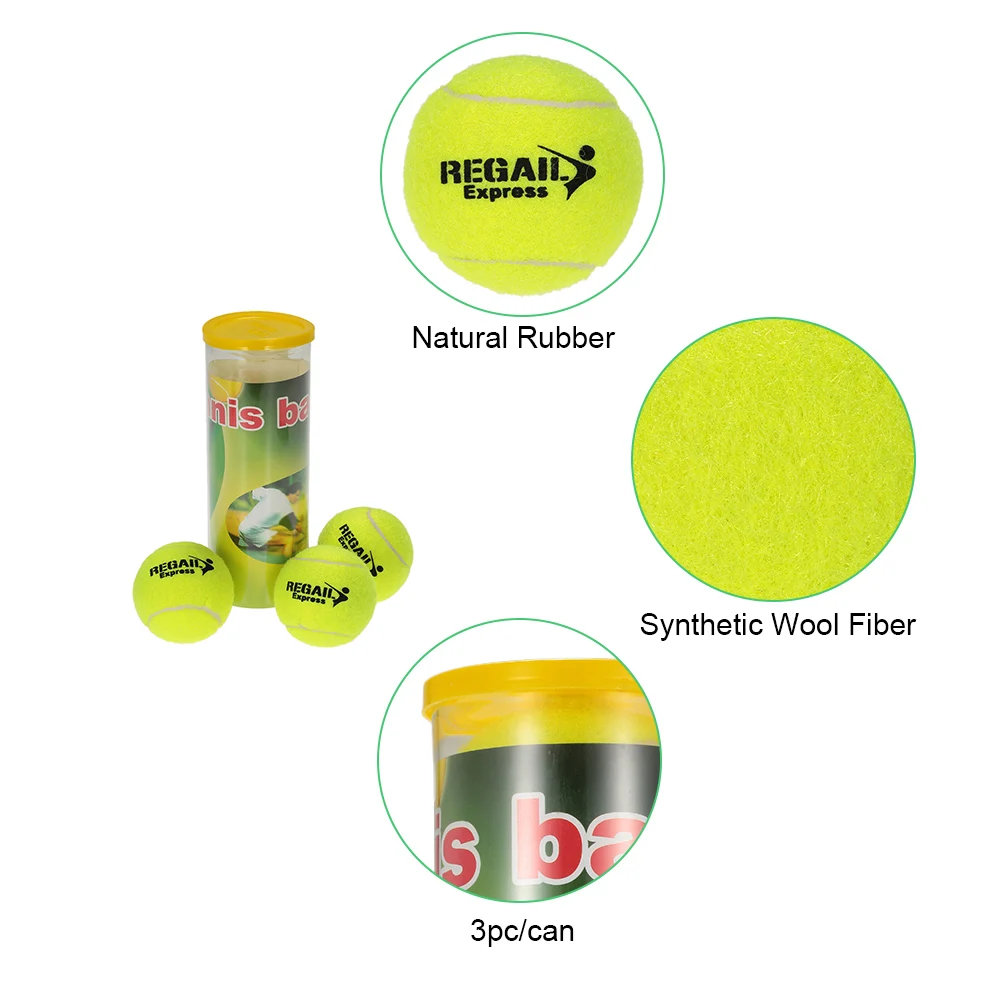 3PCS/Can Tennis Training Ball Practice High Resilience Training Durable Tennis Ball Balls for Beginners