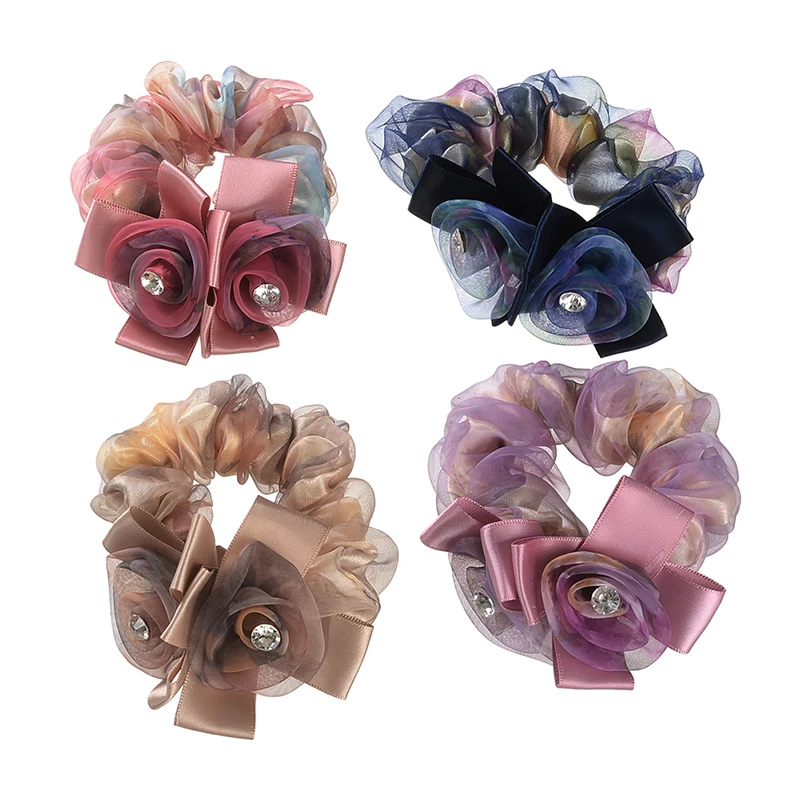 

M MISM 2019 New Women Velvet Hair Ties Leopard Laser Elastic Hair Bands Ponytail Holder Scrunchies Rubber Band cheveux femme