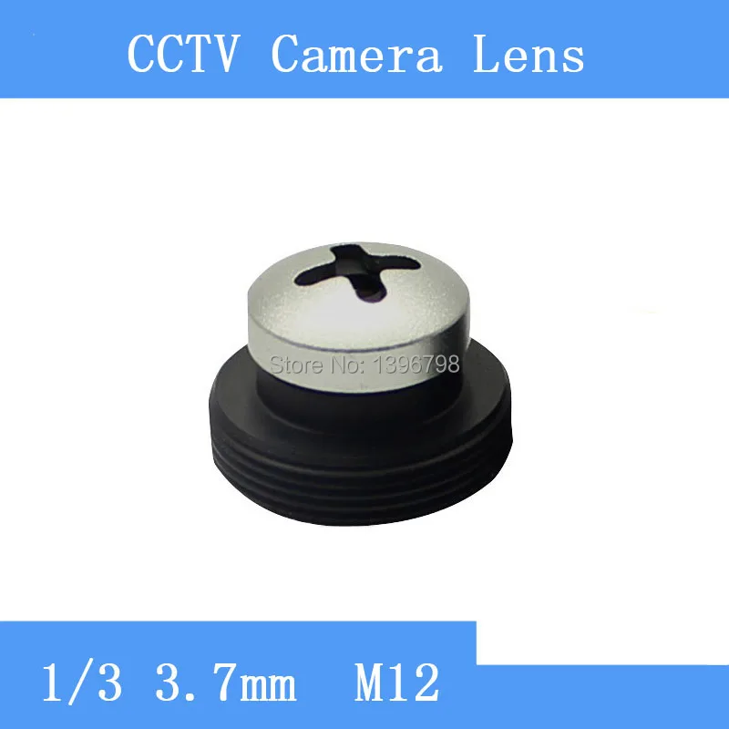 Infrared surveillance camera silver screw shaped pinhole lens 3 7mm M12 thread CCTV lenses