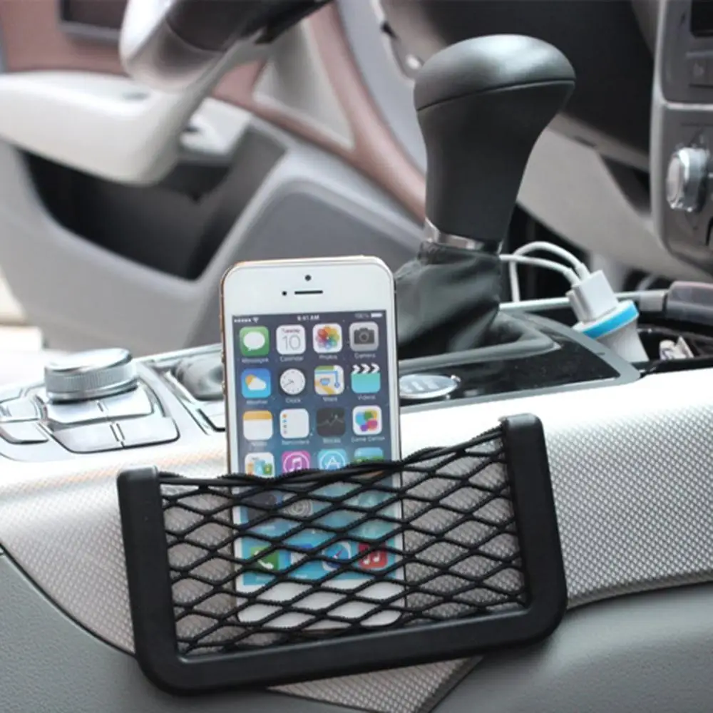 Маленькая автомобильная сторона сиденья задняя сетка для хранения сумка струнная сумка сетчатый карман органайзер на палочке для кошелька телефона